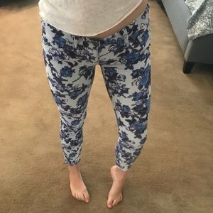 free people corduroy pants with floral pattern
